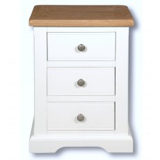 Real Wood Rio Painted 3 Drawer Bedside