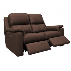 G Plan Harper Small Double Recliner Sofa With Headrest & Lumbar