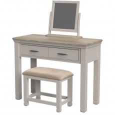Devonshire Cobble Painted Dressing Table With Stool & Mirror