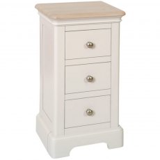 Devonshire Lydford Painted 3 Drawer Compact Bedside Chest