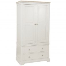 Devonshire Lydford Painted 2 Drawer Gents Double Wardrobe