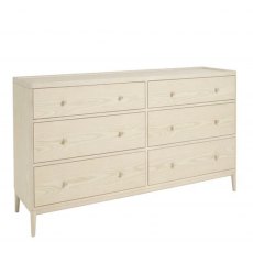 Ercol Salina Bedroom 6 Drawer Wide Chest