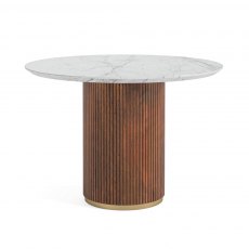 Corndell Harvard Round Dining Table With Marble Top