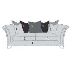Buoyant Upholstery Vesper 3 Seater Pillow Back Sofa