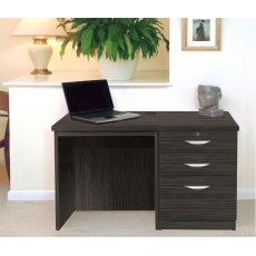 R White Cabinets Set 02 - Desk with 3 Drawer Unit/Filing Cabinet