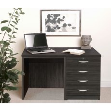 R White Cabinets Set 05 - Desk with 4 Drawer Unit