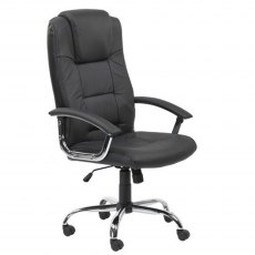 Alphason Office Chairs Houston Black High Back Leather Executive Chair