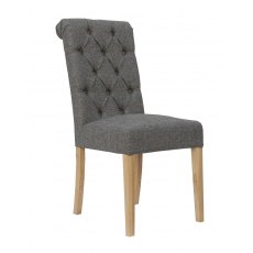 Hafren Collection Button Back Chair with Scroll Top