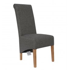 Hafren Collection Button Back Scroll Back Fabric Chair