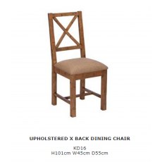 Hafren Collection Sherlock Nixon Upholstered X Back Dining Chair