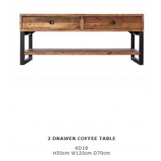 Hafren Collection Sherlock Nixon 2 Drawer Coffee Table