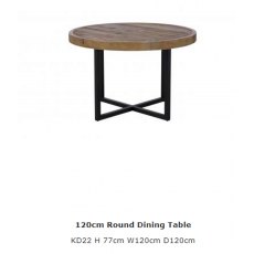 Hafren Collection Sherlock Nixon 120cm Round Dining Table