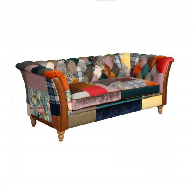 Vintage Sofa Company Vintage Sofa Company Rutland Harlequin Patchwork 2 Seater Sofa (Fast Track)