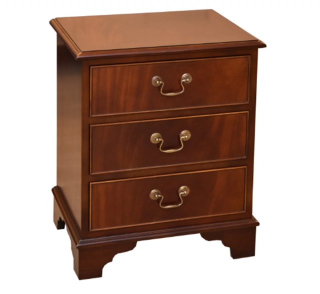 Bradley Furniture Mahogany 3 Drawer Bedside Chest
