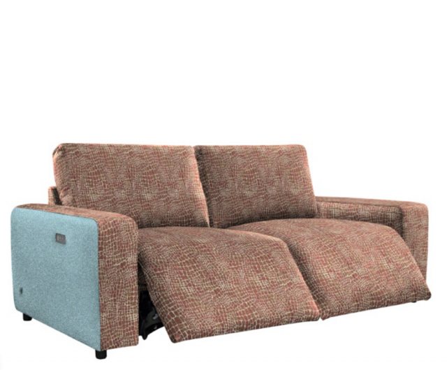 Jay Blades X G Plan Jay Blades X - G Plan Morley Double Power Footrest Split Sofa In Fabric C With Accent Fabric B