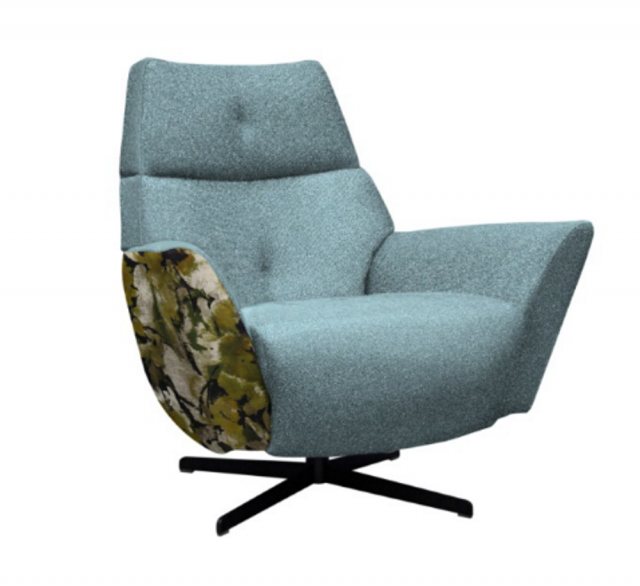 Jay Blades X G Plan Jay Blades X - G Plan Peabody Swivel Chair With Accent Fabric C