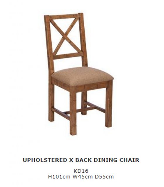 Hafren Collection Hafren Collection Sherlock Nixon Upholstered X Back Dining Chair