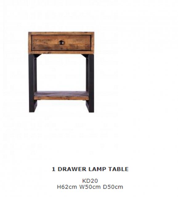 Hafren Collection Hafren Collection Sherlock Nixon 1 Drawer Lamp Table