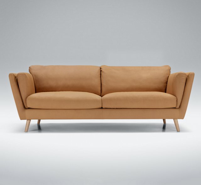 Sits Sits Nova Leather 2 Seater Sofa Standard Comfort