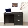 R White Cabinets Set 04 - Desk with 2 Drawer Filing Cabinet