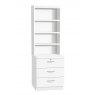 R White Cabinets R White Cabinets Three Drawer CD/DVD Storage Chest With OSC Hutch