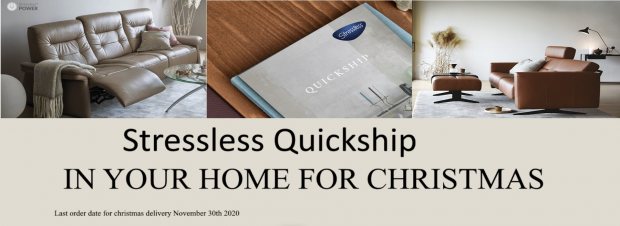 Stressless promotion 'Quick ship' before Christmas