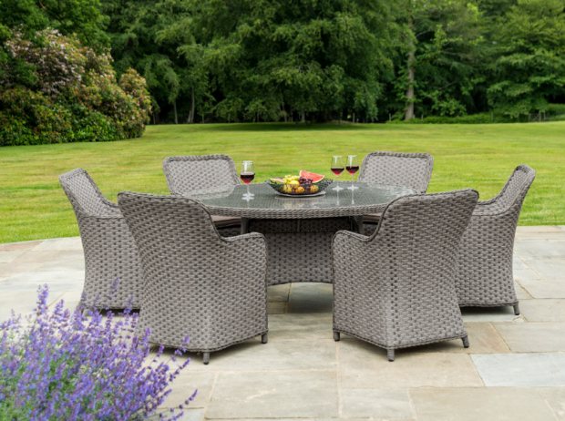 Rattan garden or dining furniture by Alexander Rose, available now for FREE delivery