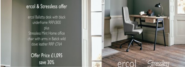 Office furniture offer from Stressless and Ercol