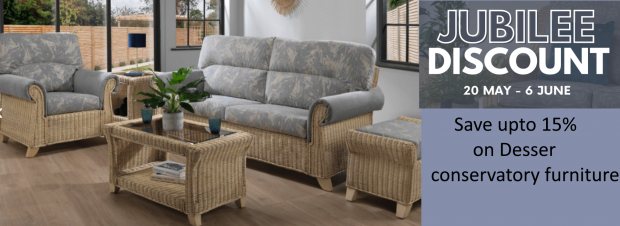 Save 15% off Desser conservatory furniture