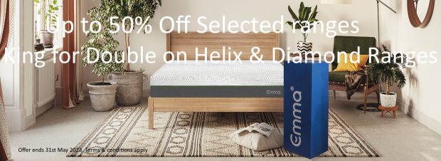 Up to 50% off Emma mattresses