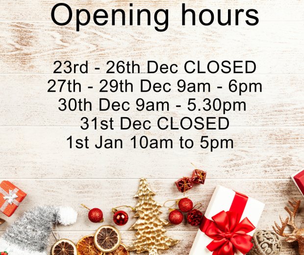 Christmas opening hours