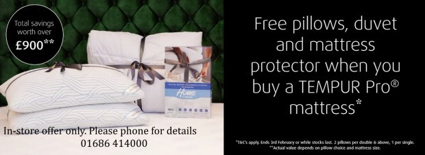 FREE Tempur free pilow, duvet and mattress protector