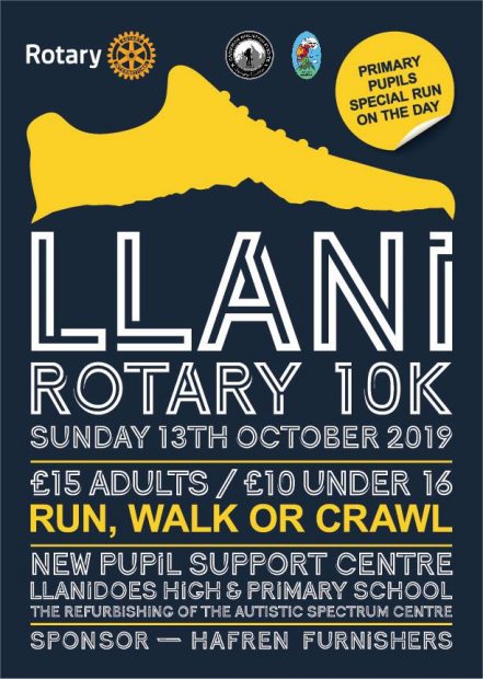 Rotary 10K Fun Run, Walk or Crawl, 12th October 2019