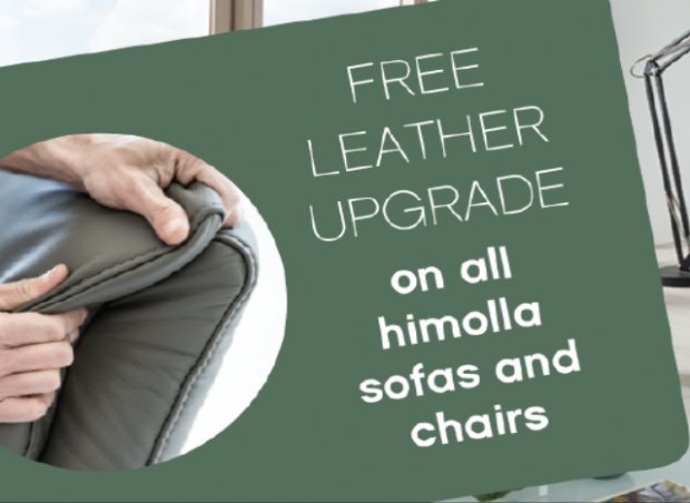 Free leather upgrade across ALL Himolla sofas and chairs