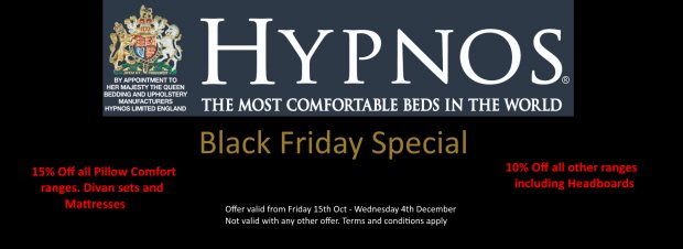 Black Friday savings on Hypnos beds and range