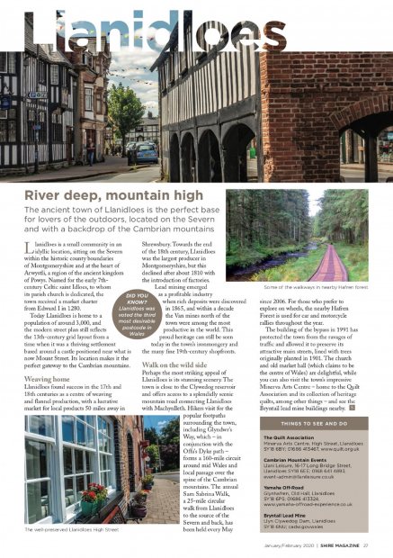 Llanidloes, Powys, Mid Wales article featured in Shire Magazine