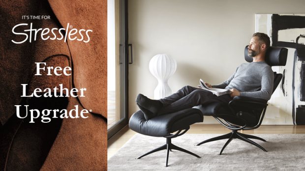 Summer Stressless offer FREE leather upgrade to next leather level