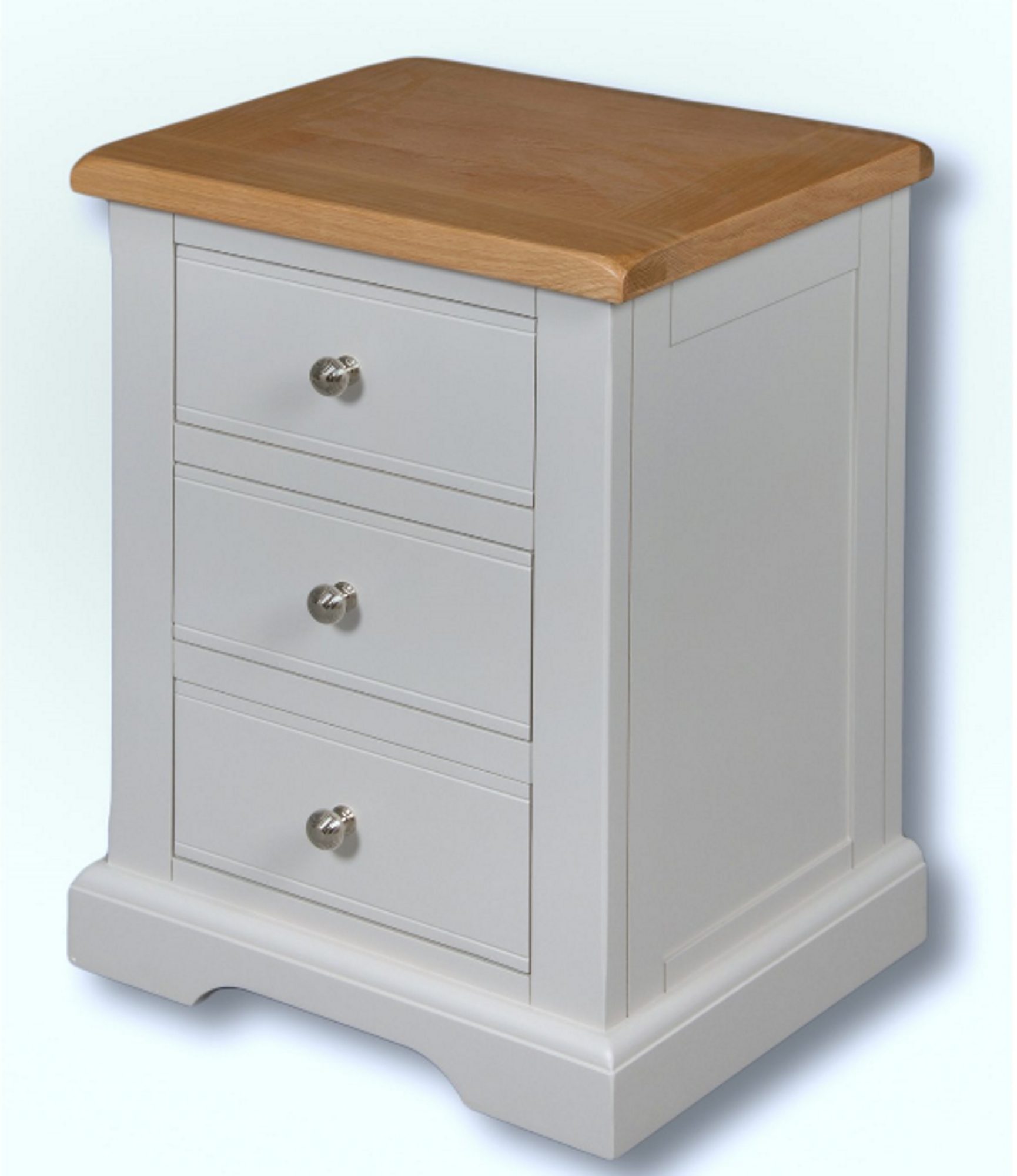 Real Wood Rio Painted 3 Drawer Bedside Bedside Chests Hafren Furnishers