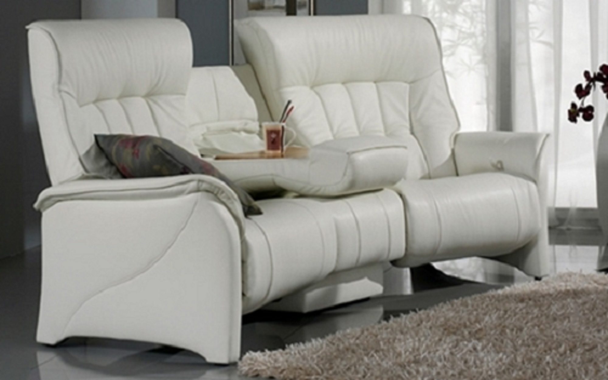 Himolla Rhine 4350 Curved 3 Seater Manual Recliner With Cumuly Function ...