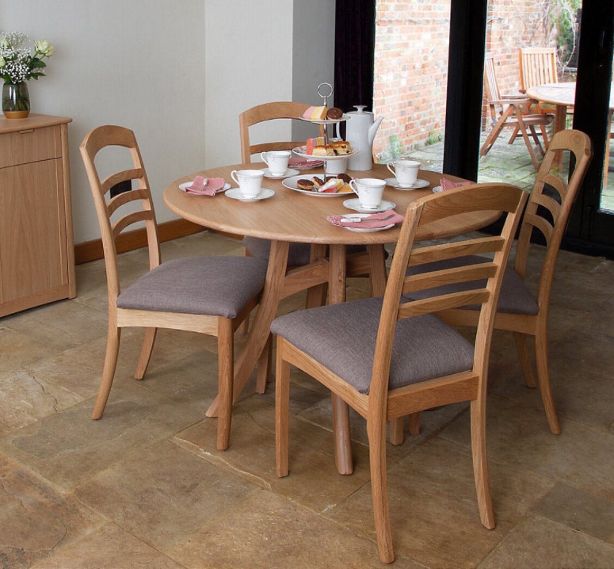 Andrena Albury 107cm Circular Fixed Dining Table Dining Tables