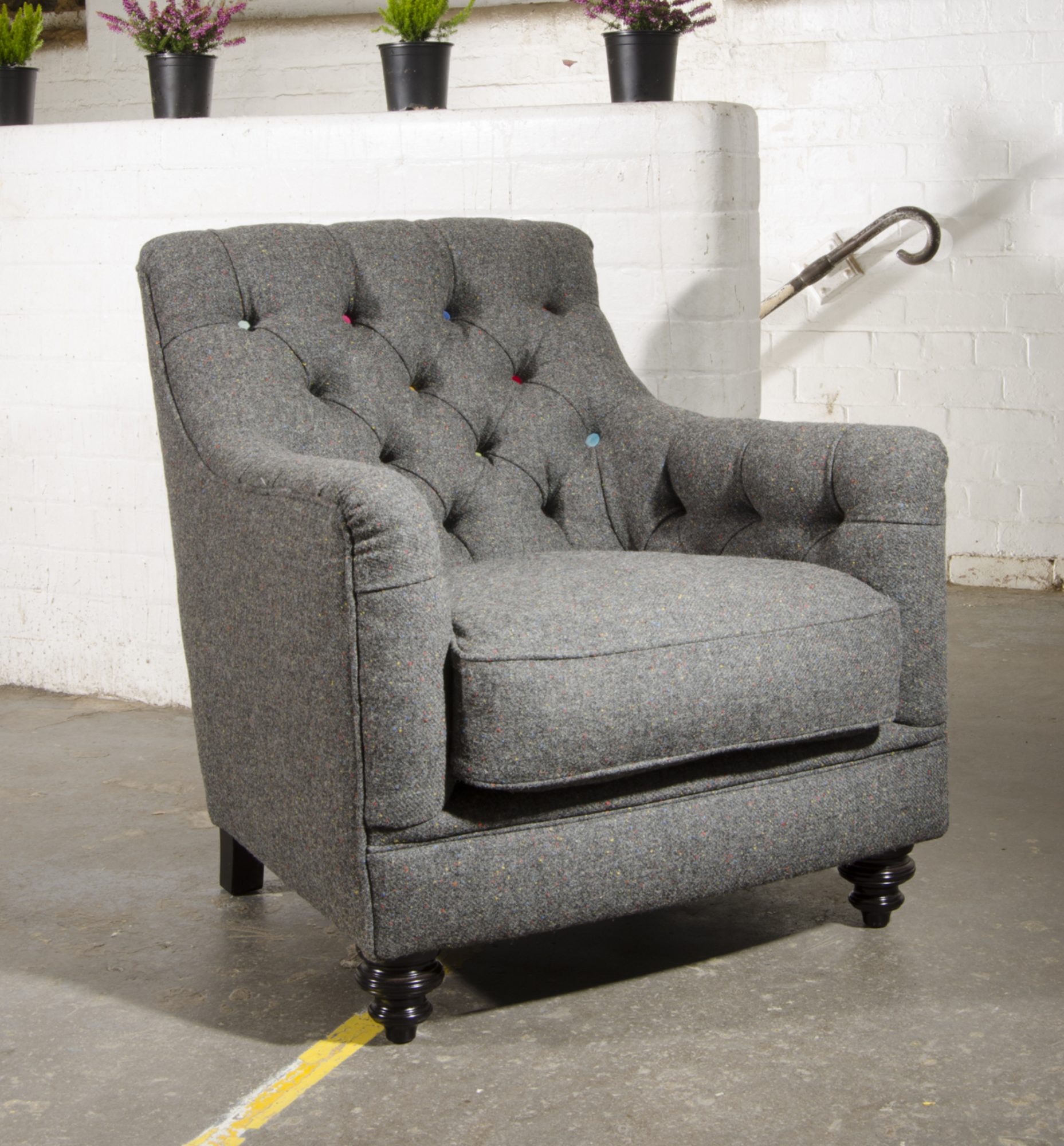 Tetrad Harris Tweed Glencoe Chair (Option A Harris Tweed fabric with