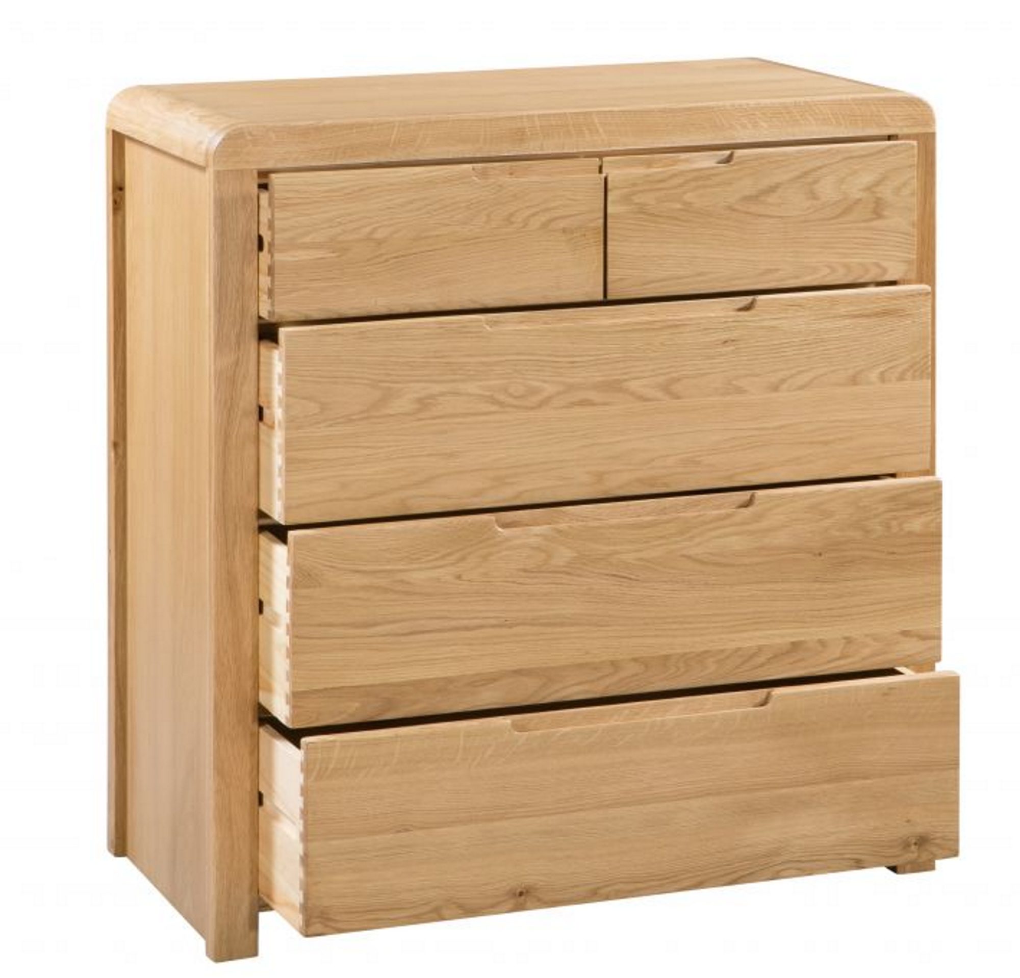 Julian Bowen Curve Oak 3 + 2 Drawer Chest Chest of Drawers Hafren