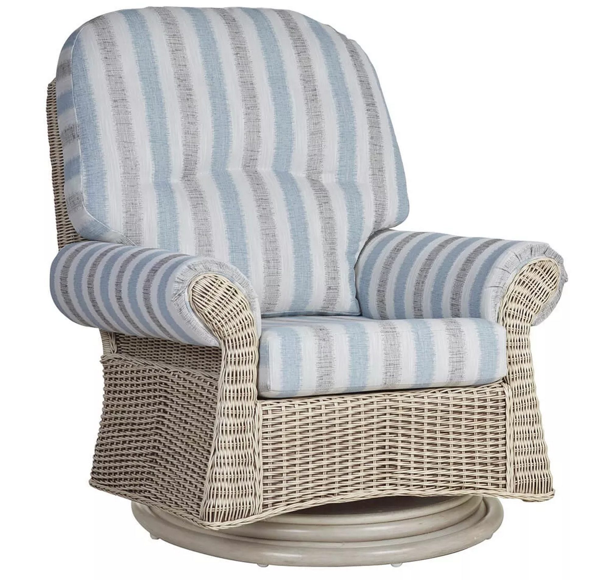 White wicker shop glider chair