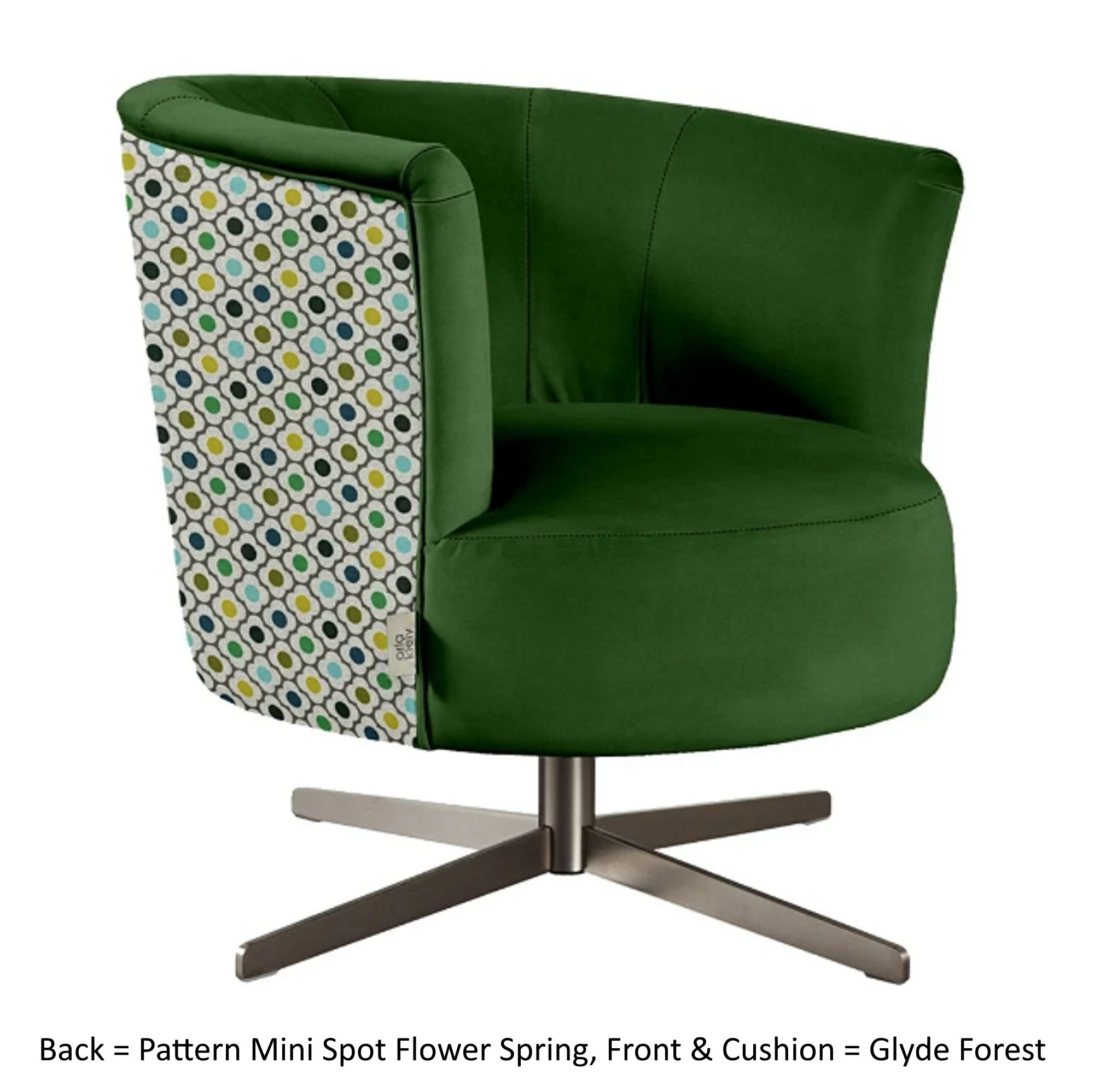 Forest green sales swivel chair