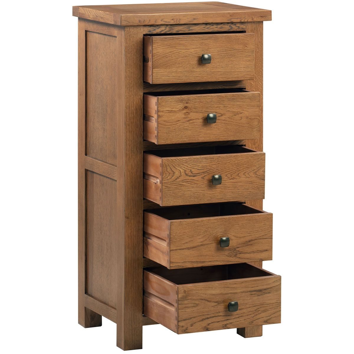 Devonshire Living Devonshire Dorset Rustic Oak Drawer Tall Chest