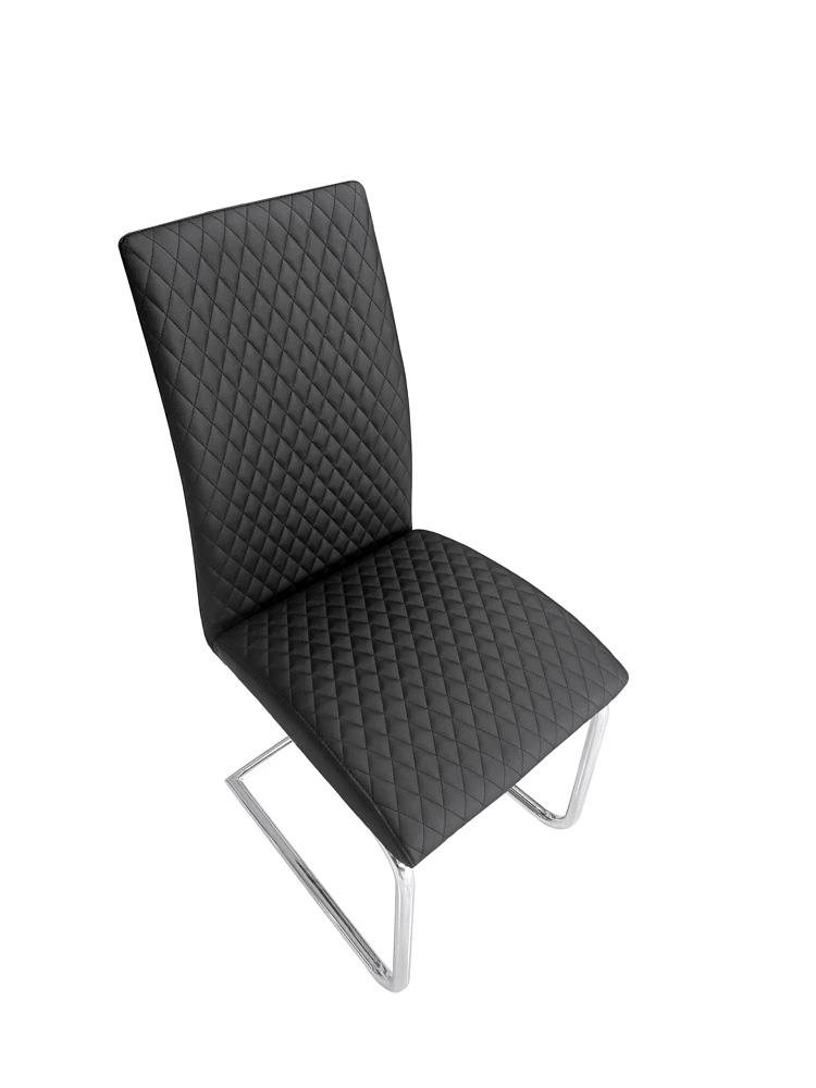 Hafren Collection Diamond Stich Dining Chair With Chrome Legs Dining
