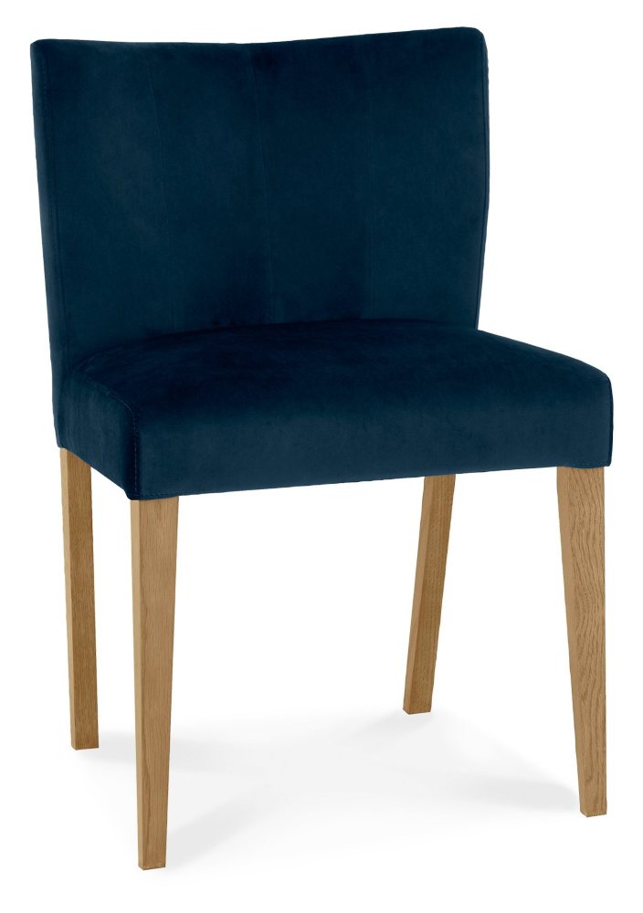 Bentley Designs Turin Light Oak Low Back Upholstered Dining Chair