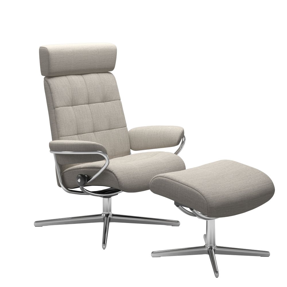 Stressless London Recliner Chair With Adjustable Headrest (Cross Base