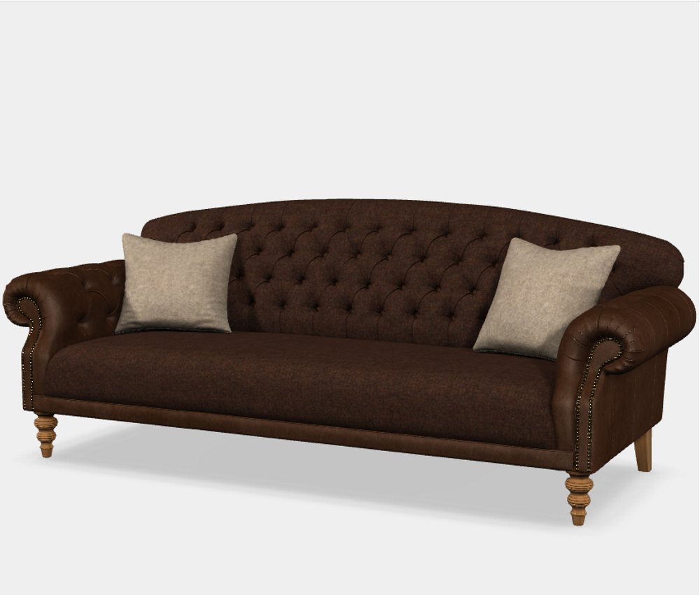 Tetrad Arbroath Grand Sofa In Harris Tweed & Leather Sofas Hafren