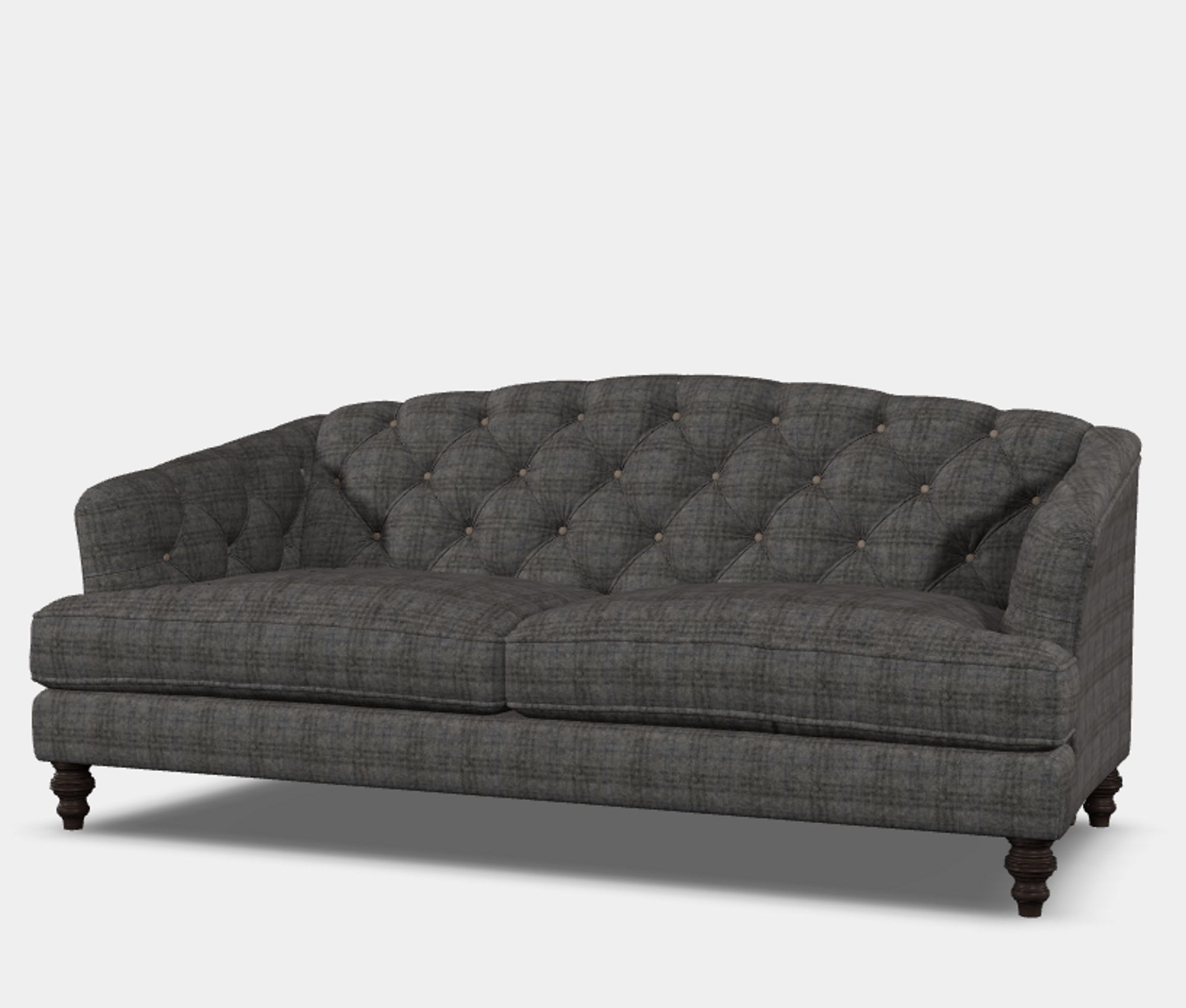 Black tweed sofa store
